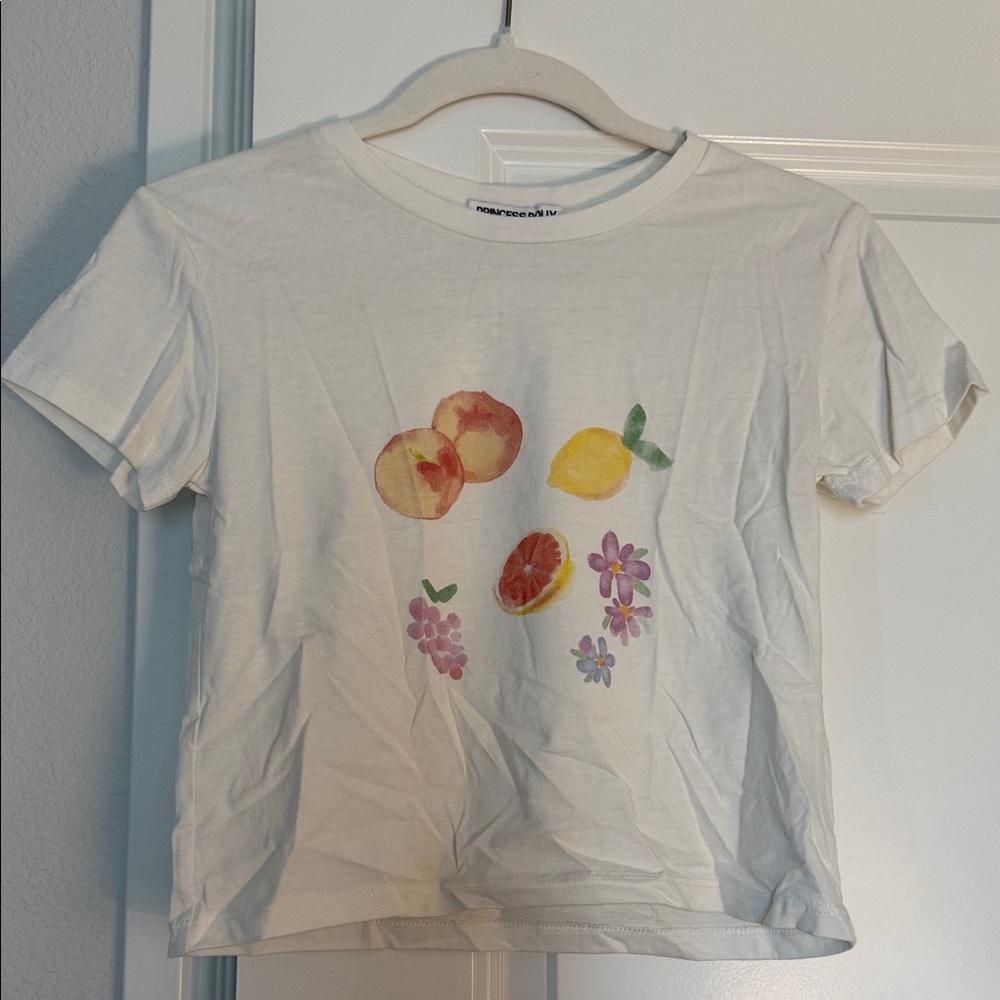 Princess Polly White Fruit Print Tee